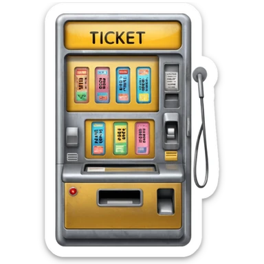 vending ticket machine sticker