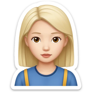 Mixed Asian white girl  sticker