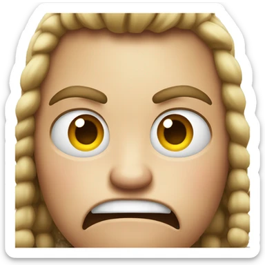 iOS emoji Angry, but in love.  sticker