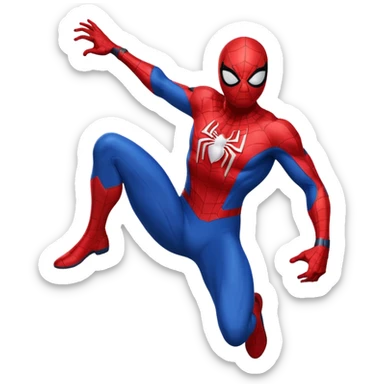 Superhero spider-man cartoon  sticker