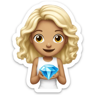 Make an emoji of a girl named Taryn with a big diamond ring  sticker