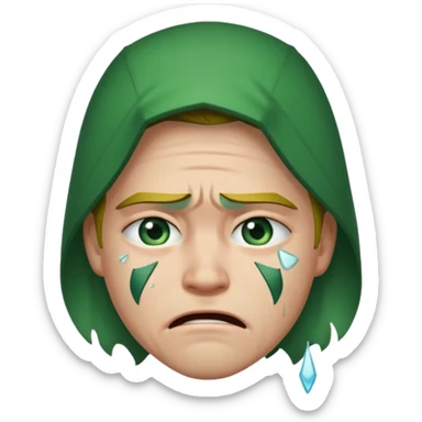 Green Arrow crying sticker