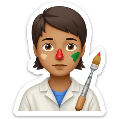 Paint on only nose, half body. sticker