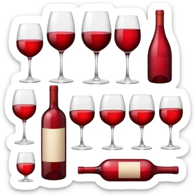 HAZ UNA lista de objetivos en color vino/rojo carmesí sticker