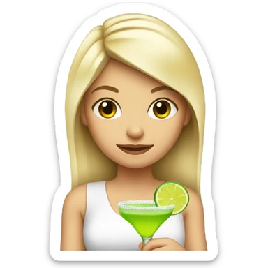 Cute Blonde with a margarita  sticker