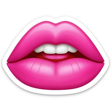 Hot Pink kiss  sticker