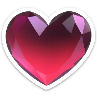 crystal heart sticker