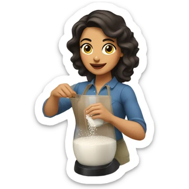 latina making horchata sticker