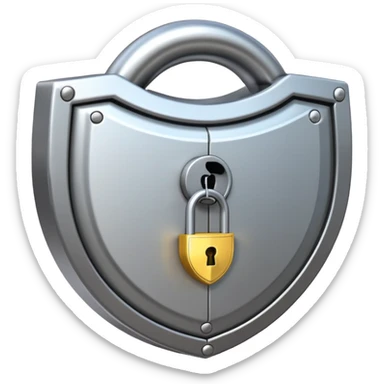Secure lock with shield protecting a password sticker