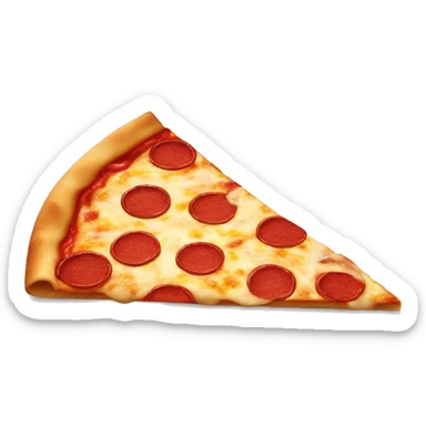 Create a pepperoni piza slice shapped like a heart sticker