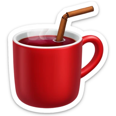 mulled wine emoji in red mug sticker