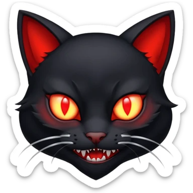  red vampire cat sticker