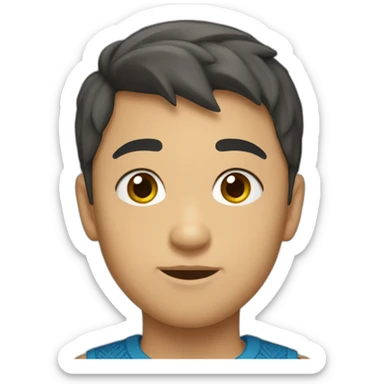 how looks uzbek boy named Azamat sticker