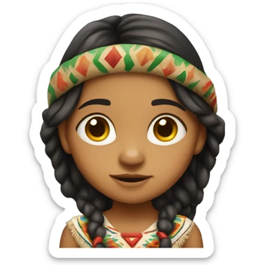 mexican indigenous small girl sticker