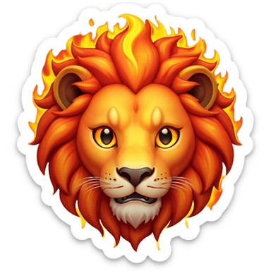 Lava lion sticker