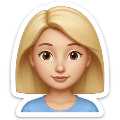 A 3D cartoon woman with a small shiny nose pin on her left nostril, soft skin tone, friendly expression, smooth lighting, realistic Memoji-style rendering. sticker