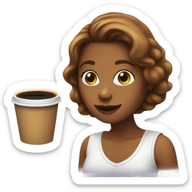 Dona y un café  sticker