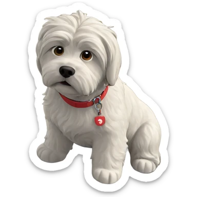 dog in sunny outdoor scene sticker