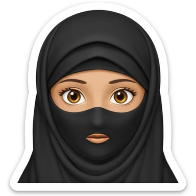 arab GIRL with niquab half body sticker