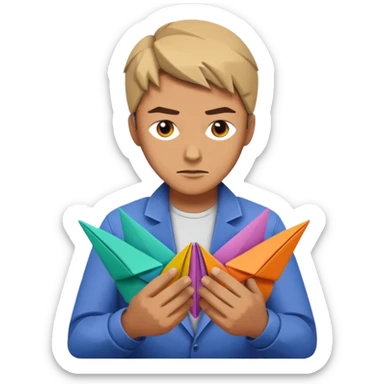 Street Origami Folder man sticker