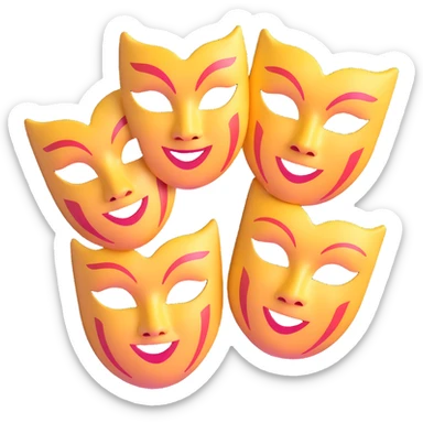theatre masks drama comedy tragedy sticker