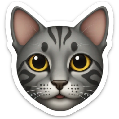 cat with tattoo sticker