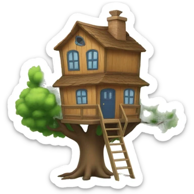 Tree house school sticker