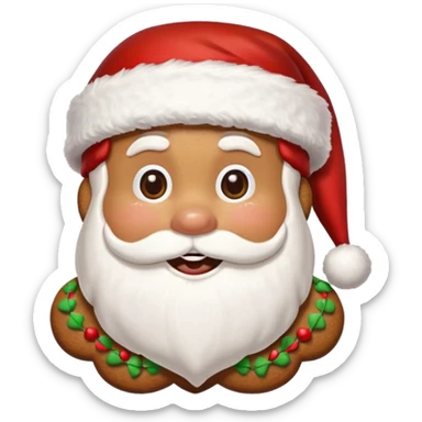 santa gingerbread sticker