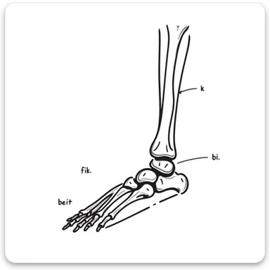 detailed foot skeleton diagram with labels sticker