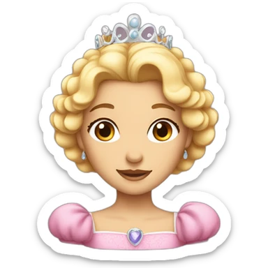 a pretty princess with a wide forehead sticker