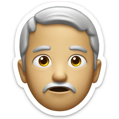 Stoic face with tears and hands in praying  sticker