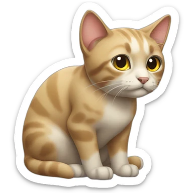 cat crouched sticker