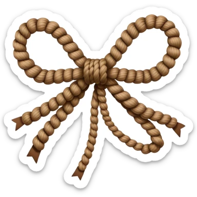 bow made of rope sticker