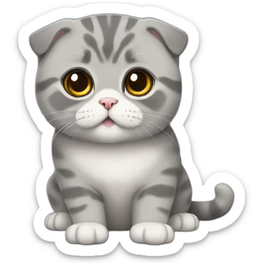 Gray Scottish fold sticker