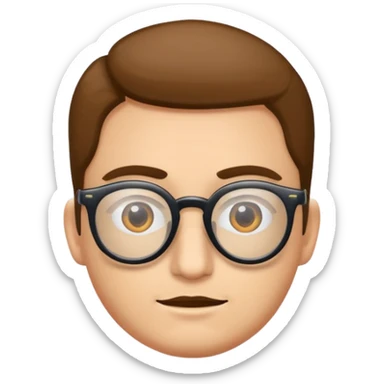 CEREBRO ANIMADO SEÑALANDO, USA LENTES sticker