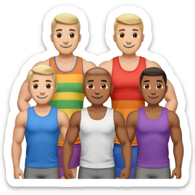 Gay men naked sticker