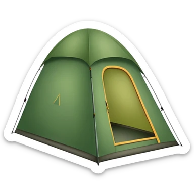 green camping tent sticker