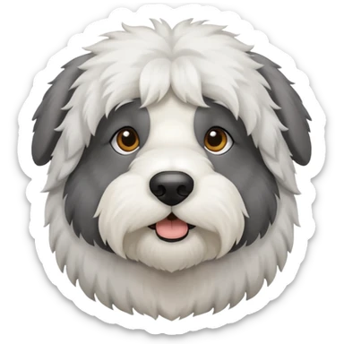 cute old English sheepdog  sticker