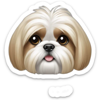 Dog Shih Tzu with long wool full-height  sticker