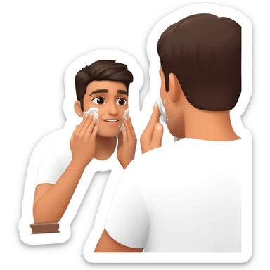 Indian young man at 26 years old cleaned face sticker