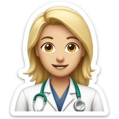 female veterinary student  sticker