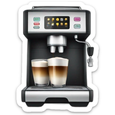 Coffee machine ios style sticker