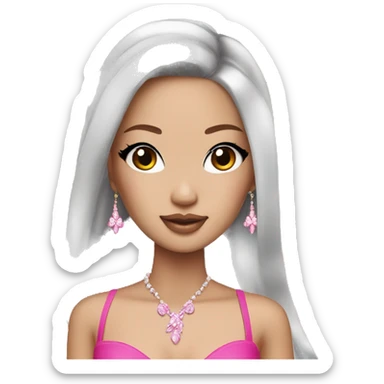 glamorous asian barbie  sticker