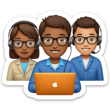Group of 4 vibe coders sticker