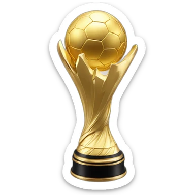 world cup trophy in a christmas style sticker