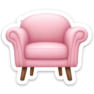 Pastel pink Cosy chair sticker