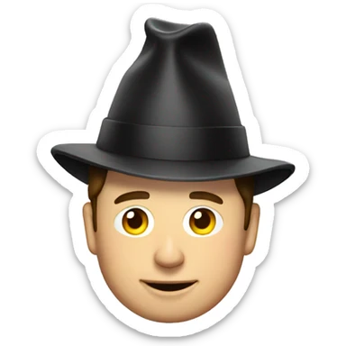 elon musk wearing a silly hat sticker