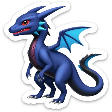 Shiny Salandit-Umbreon-Garchomp-Noivern-Noibat-Hybrid (Full body) sticker