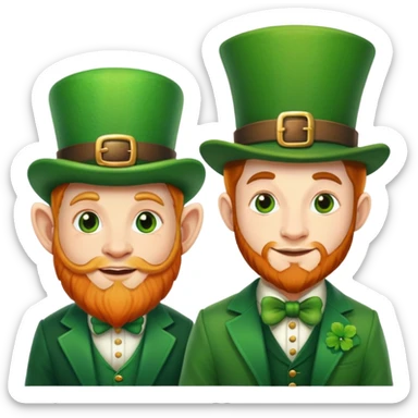 Leprechaun and a British person  sticker