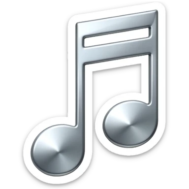mac os music note metal mute sound 🔇 sticker